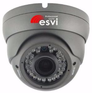 Элеком37. Цветная купольная уличная AHD видеокамера ESVI EVL-DC-10B, f=2.8-12мм, 720P. Фото.
