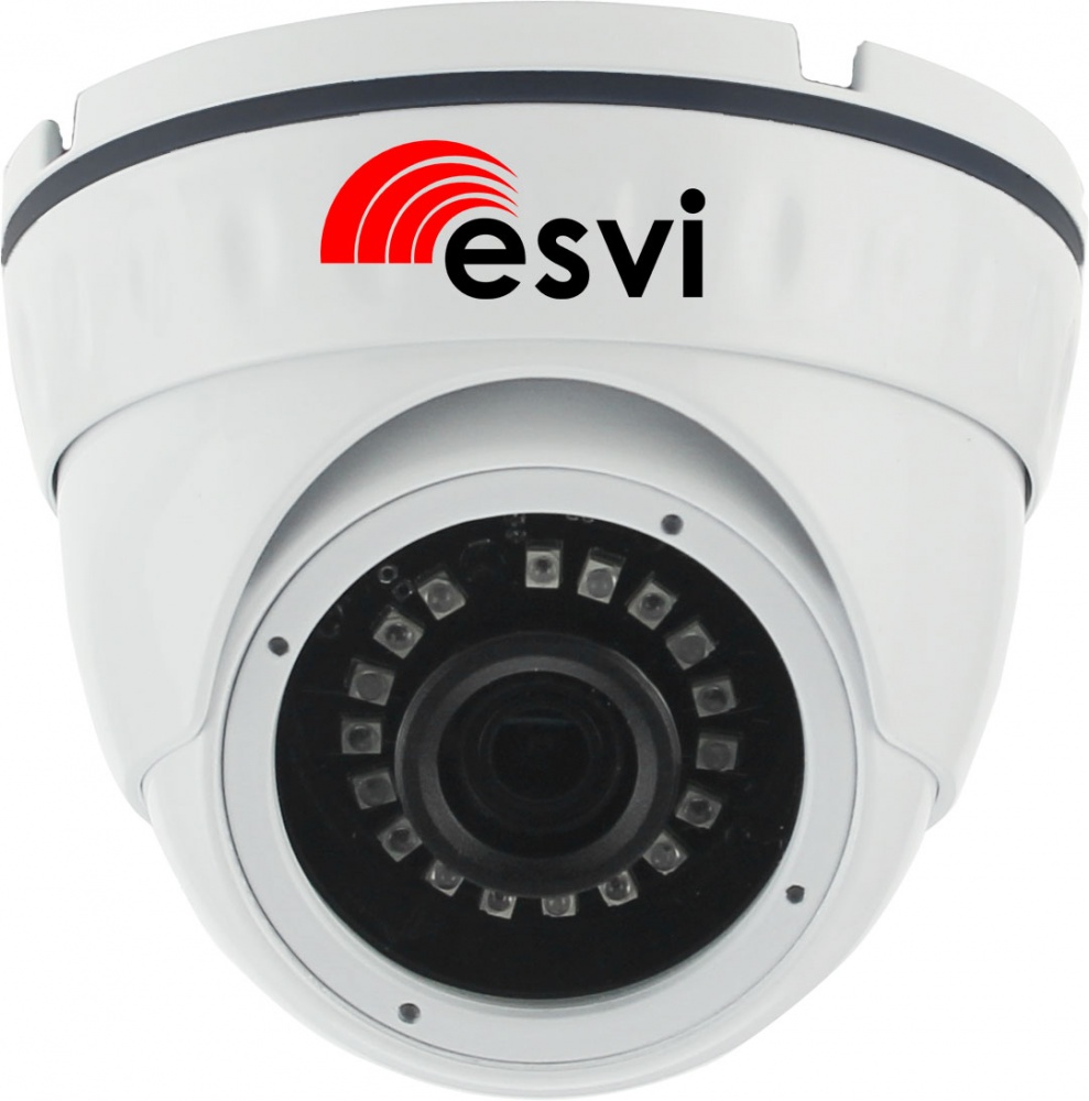 Элеком37. Цветная уличная купольная AHD видеокамера ESVI EVL-DN-H11B, f=2.8 мм, 720P. Фото.