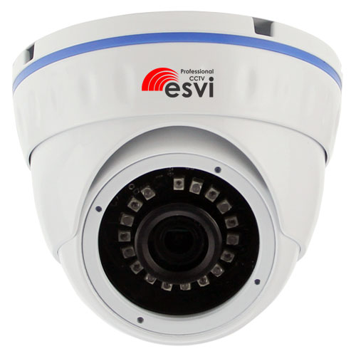 Элеком37. Цветная уличная купольная IP видеокамера ESVI EVC-DN-S20-P/A, f=3.6 мм, 2.2Мп. Фото. Цветная уличная купольная IP видеокамера ESVI EVC-DN-S20-P/A, f=3.6 мм, 2.2Мп.