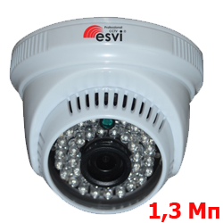 Цветная купольная IP видеокамера ESVI EVC-3H13-IR2, f=2.8мм, 1.3Мп.