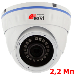 Цветная уличная купольная IP видеокамера ESVI EVC-DN-S20-P/A, f=3.6 мм, 2.2Мп.