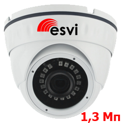 Цветная уличная купольная IP видеокамера ESVI EVC-DN-S13, f=2.8 мм, 1.3 Мп.