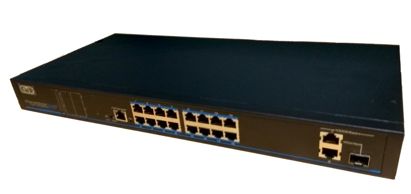  Элеком37. CMD-SW16-POE 16-портовый коммутатор с PoE. Фото.