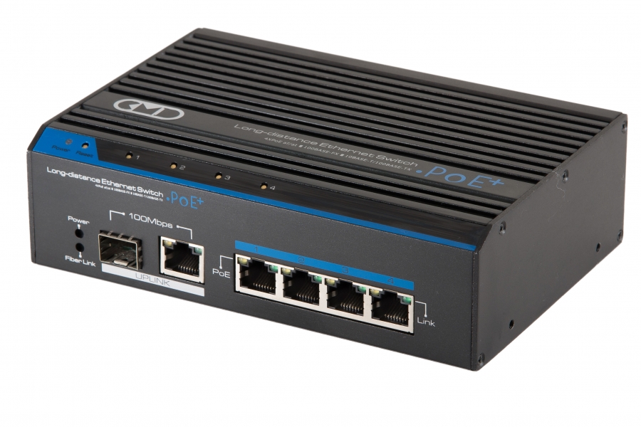  Элеком37. CMD-SW204-POE Промышленный 4-портовый коммутатор с POE. Фото.